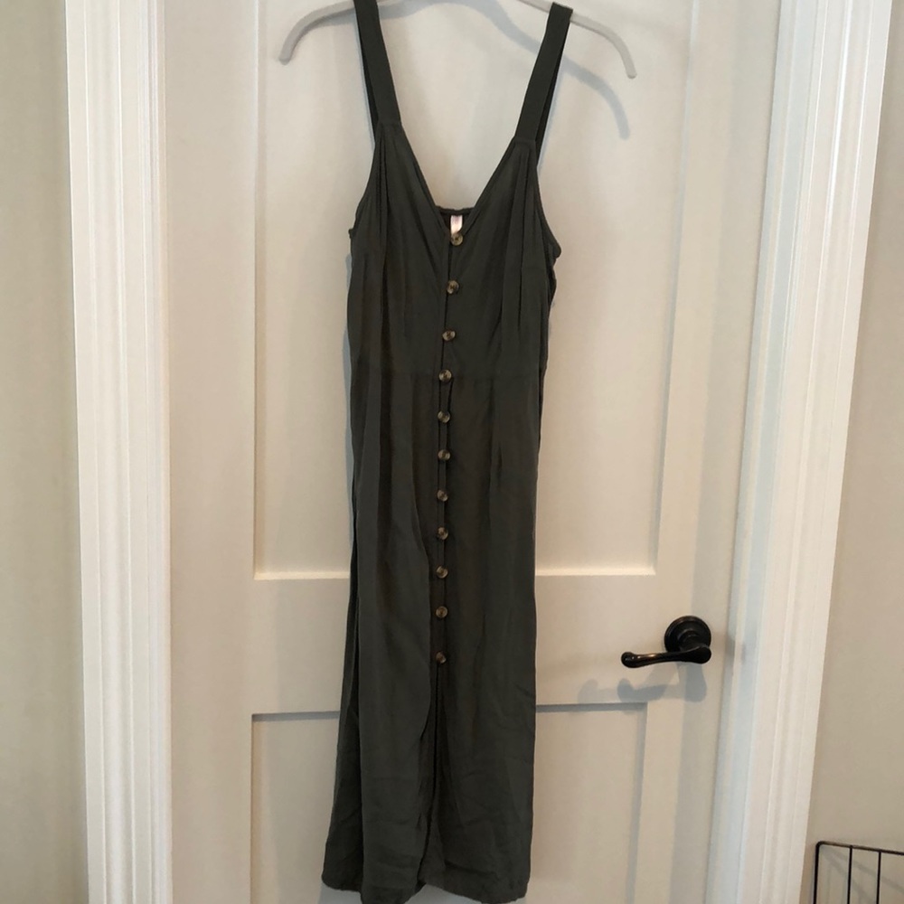 Olive Green Rayon Sundress